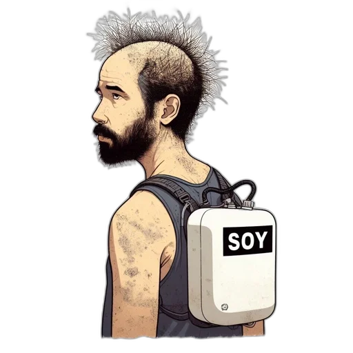 jacket, cartoon, concept art, cyberpunk transparent PNG cut-out