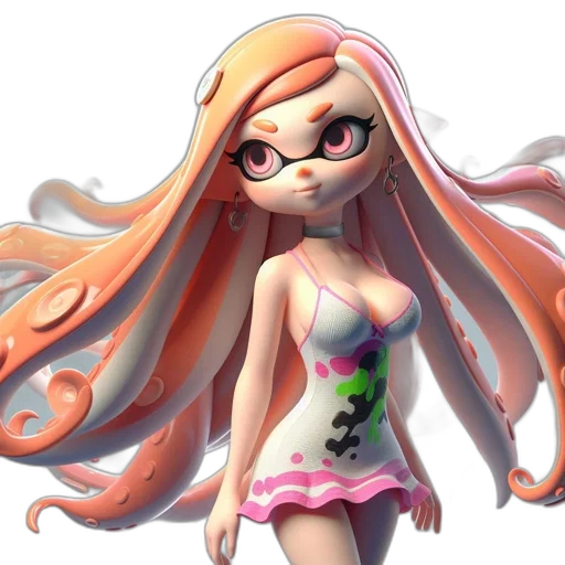 dress, concept art, 3d render, cartoon transparent PNG cut-out