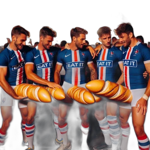 food, five, men, matching transparent PNG cut-out