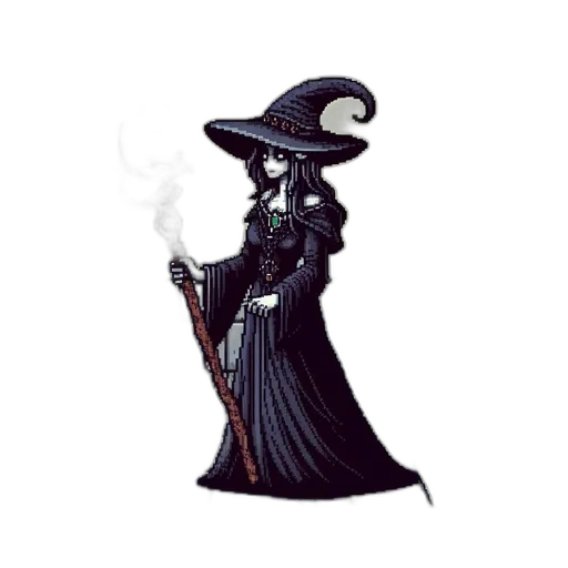 staff, hat, mask, dress transparent PNG cut-out
