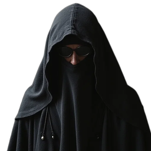 jacket, mask, staff, face transparent PNG cut-out