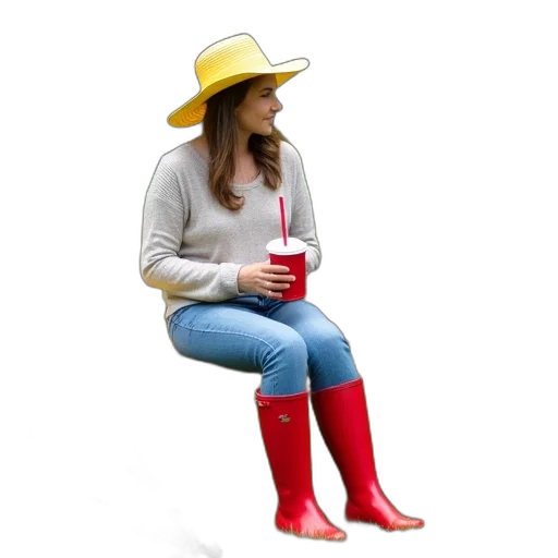 hat, shoes, jacket, dress transparent PNG cut-out