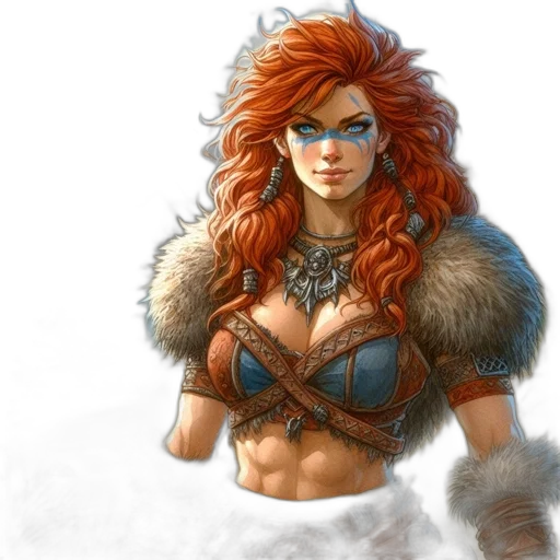fantasy art, concept art, comic book art, photorealistic transparent PNG cut-out