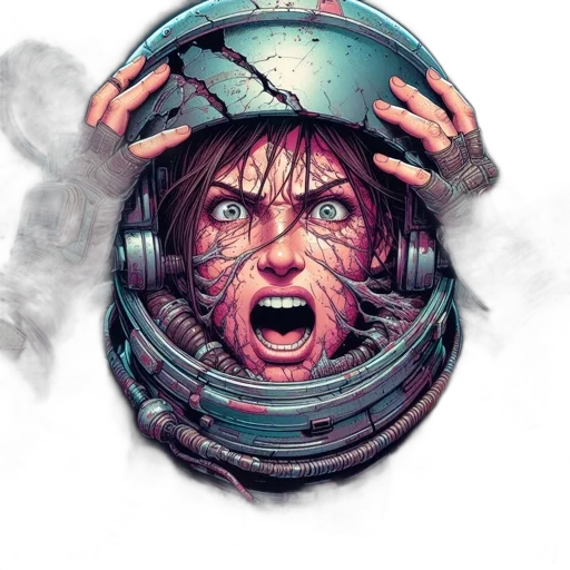 face, mask, robot, comic book art transparent PNG cut-out