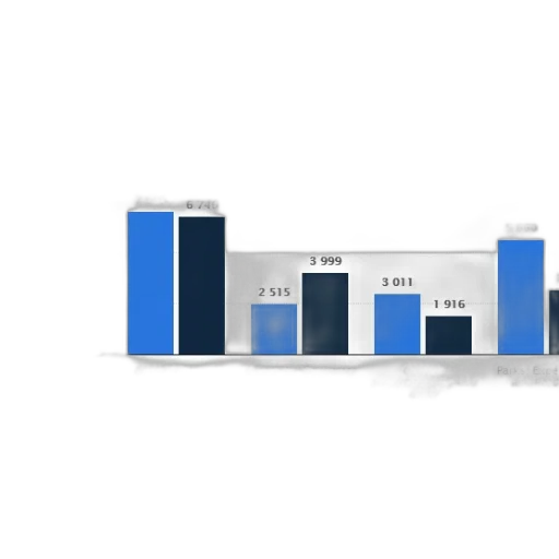 blue, bar, chart, showing transparent PNG cut-out