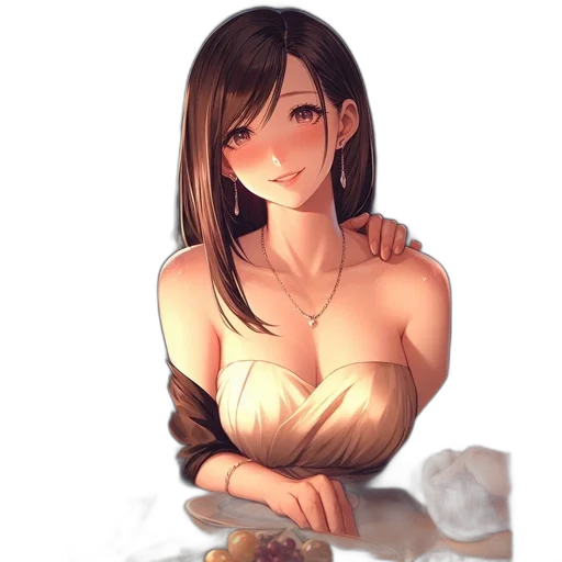 dress, jewelry, face, crown transparent PNG cut-out