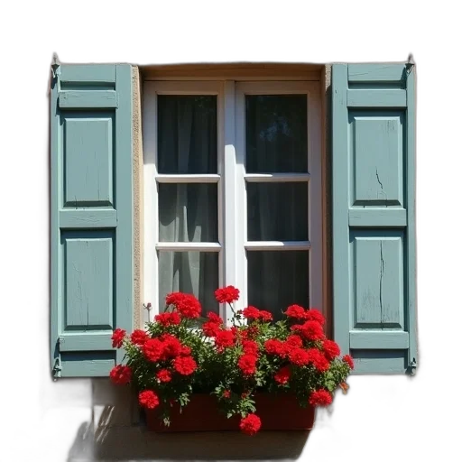 furniture, building, flower, 3d render transparent PNG cut-out