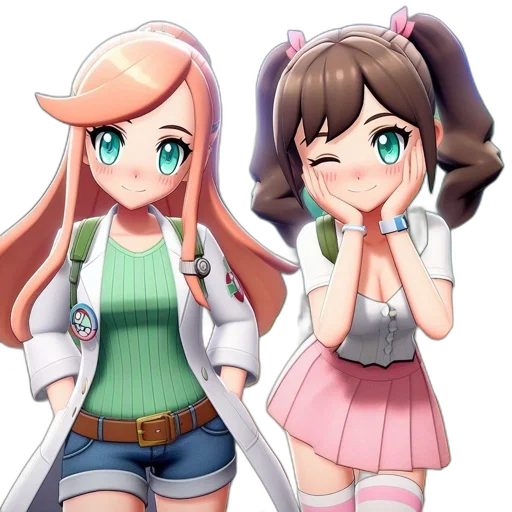 anime, 3d render, concept art, cartoon transparent PNG cut-out