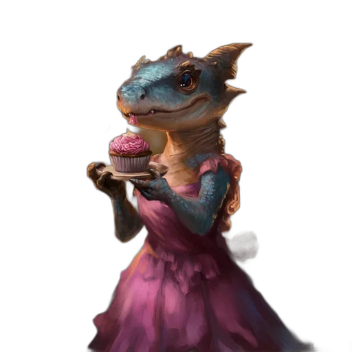 dragon, dress, food, creature transparent PNG cut-out