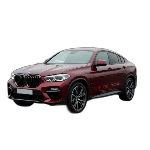 car, 3d render, burgundy, parked transparent PNG cut-out