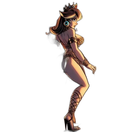 dress, staff, crown, hat transparent PNG cut-out