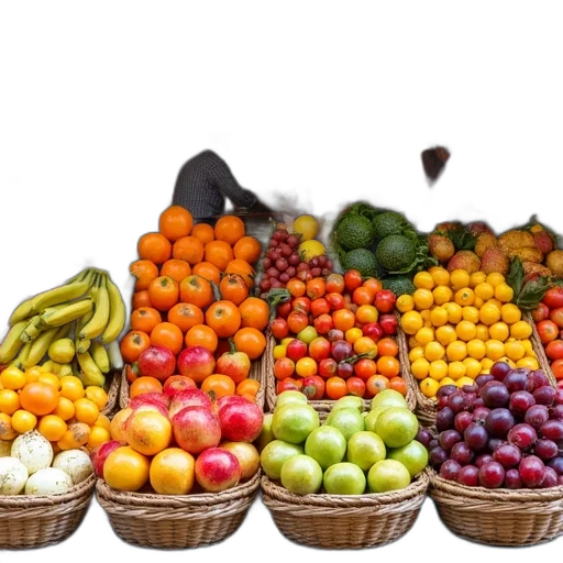 food, photorealistic, colorful, vibrant transparent PNG cut-out