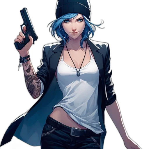 weapon, jacket, comic book art, concept art transparent PNG cut-out