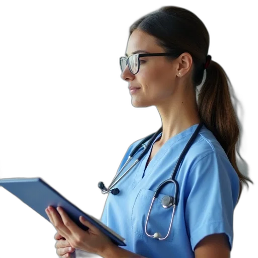 staff, nurse, educator, fourth transparent PNG cut-out