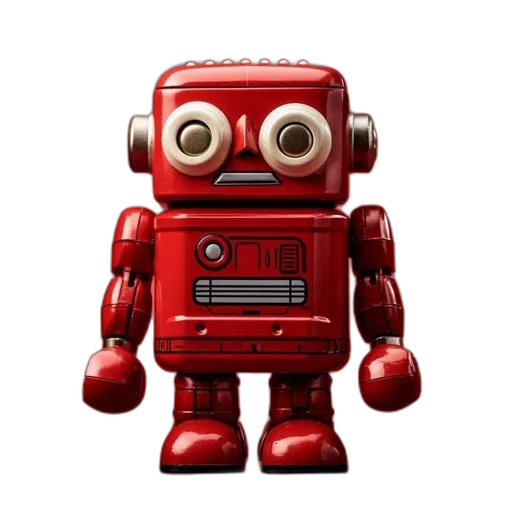 robot, 3d render, concept art, pixel art transparent PNG cut-out