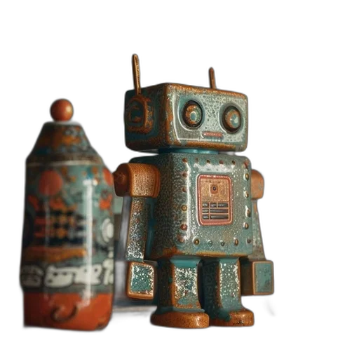 robot, 3d render, concept art, cyberpunk transparent PNG cut-out