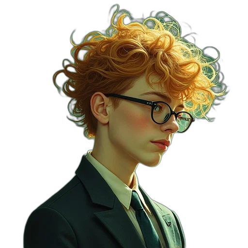 face, staff, hair, crown transparent PNG cut-out