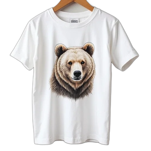white, shirt, bear, embroidery transparent PNG cut-out