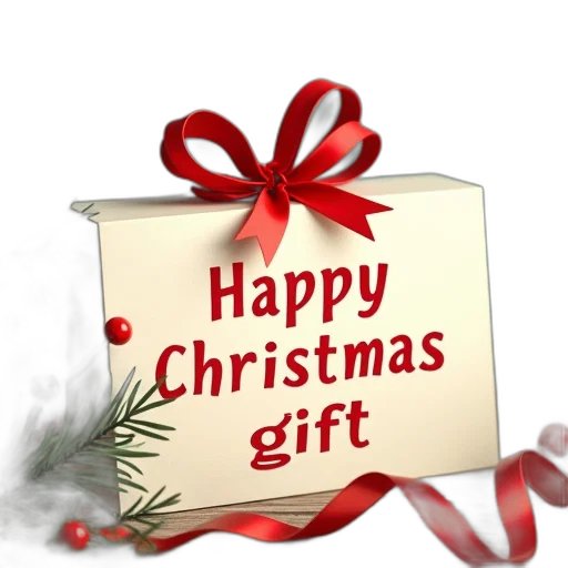 3d render, photorealistic, card, gift transparent PNG cut-out