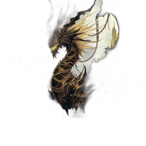 dragon, creature, hair, mask transparent PNG cut-out
