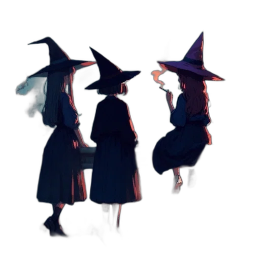 hat, staff, dress, concept art transparent PNG cut-out