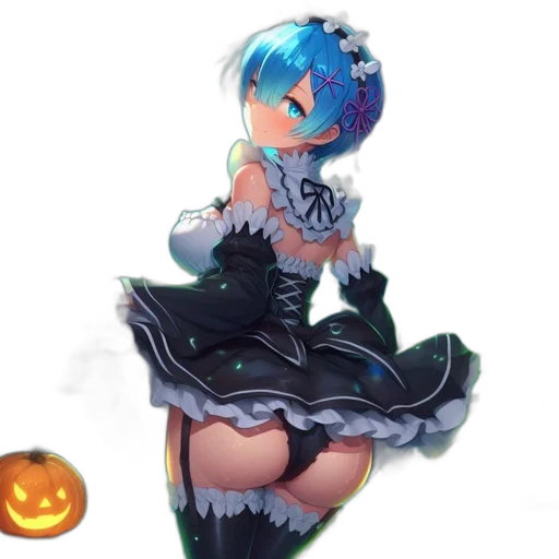 dress, robot, staff, creature transparent PNG cut-out