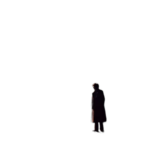 jacket, robot, umbrella, staff transparent PNG cut-out