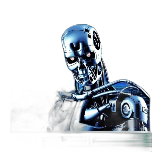 robot, 3d render, concept art, cyberpunk transparent PNG cut-out