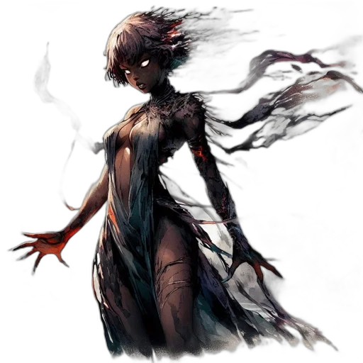 dress, mask, creature, concept art transparent PNG cut-out