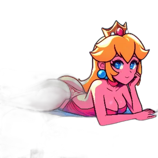 crown, dress, creature, staff transparent PNG cut-out