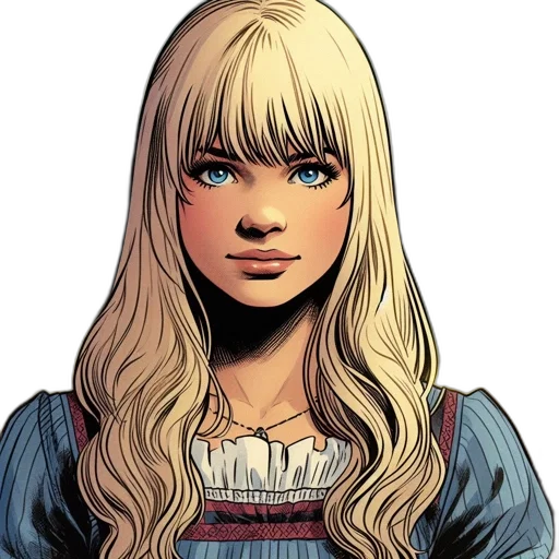 face, hair, comic book art, concept art transparent PNG cut-out