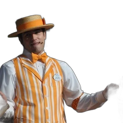 hat, staff, jacket, robot transparent PNG cut-out