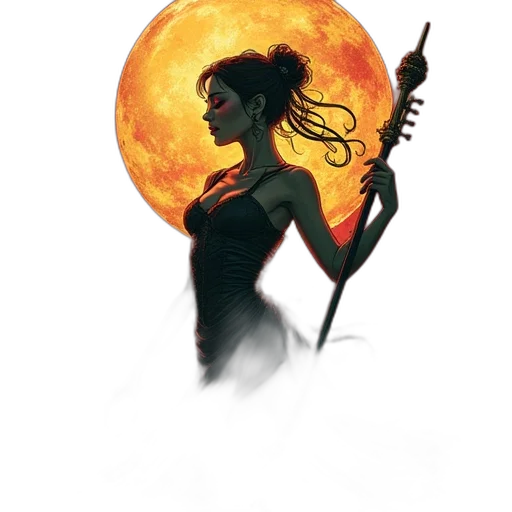 staff, fantasy art, concept art, comic book art transparent PNG cut-out