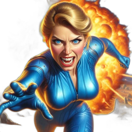 comic book art, concept art, cartoon, determined transparent PNG cut-out