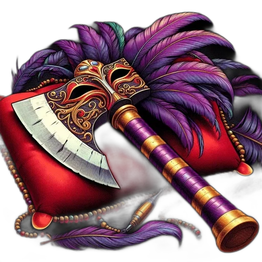 weapon, sword, mask, staff transparent PNG cut-out