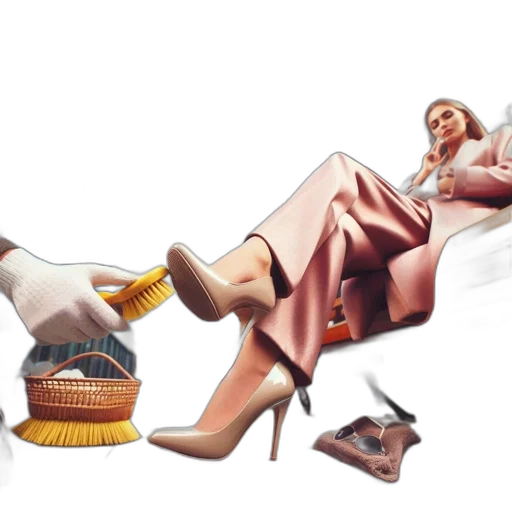 furniture, shoes, concept art, 3d render transparent PNG cut-out