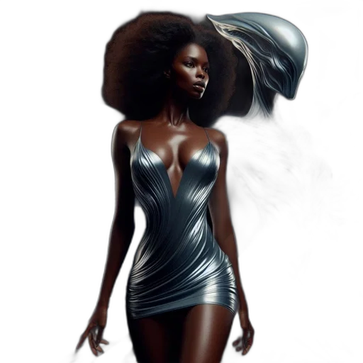 dress, hair, jewelry, concept art transparent PNG cut-out