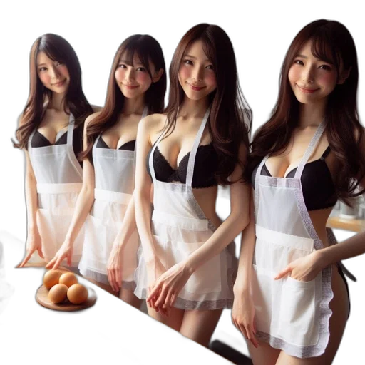 dress, food, staff, robot transparent PNG cut-out