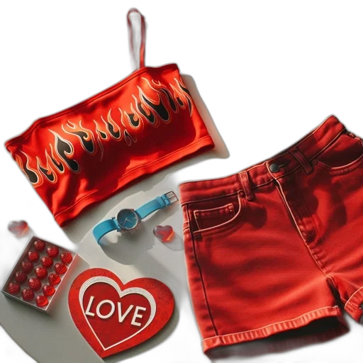 jewelry, red, collection, items transparent PNG cut-out