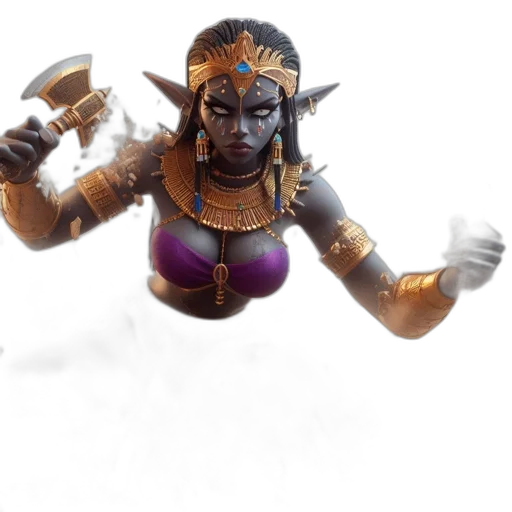 jewelry, mask, staff, 3d render transparent PNG cut-out