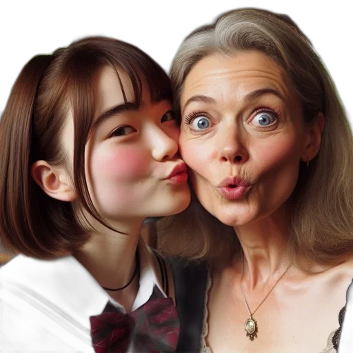 face, photorealistic, oil painting, anime transparent PNG cut-out