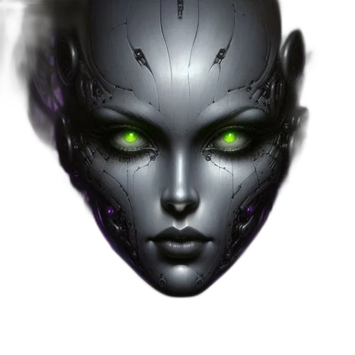robot, face, mask, creature transparent PNG cut-out