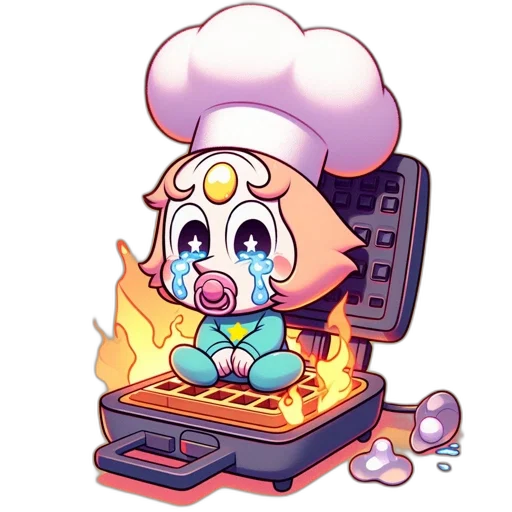 food, staff, robot, pixel art transparent PNG cut-out