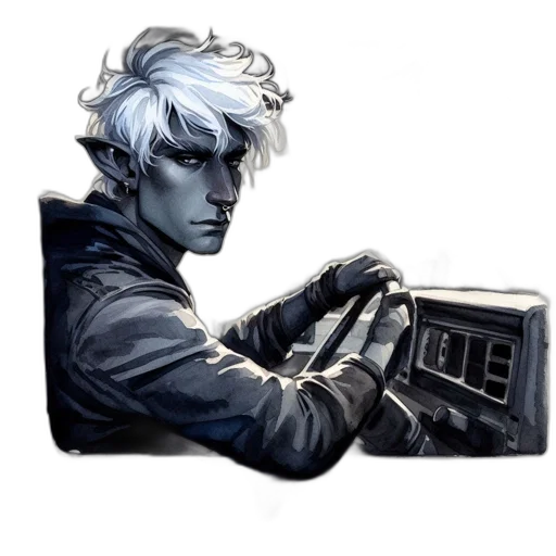 robot, staff, jacket, car transparent PNG cut-out