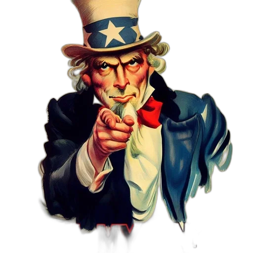 uncle, sam, symbol, united transparent PNG cut-out