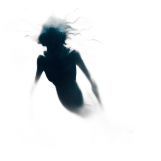 creature, hair, dress, mask transparent PNG cut-out