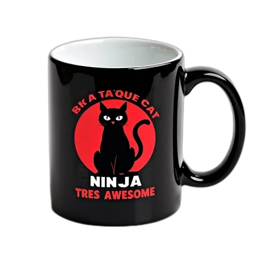 black, coffee, mug, white transparent PNG cut-out
