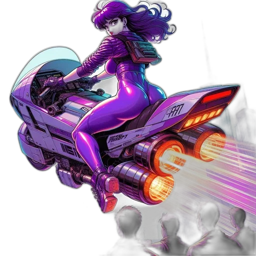weapon, robot, car, hair transparent PNG cut-out