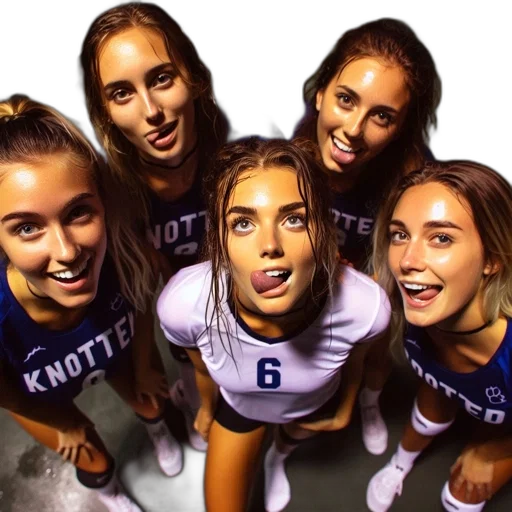 group, young, women, sports transparent PNG cut-out