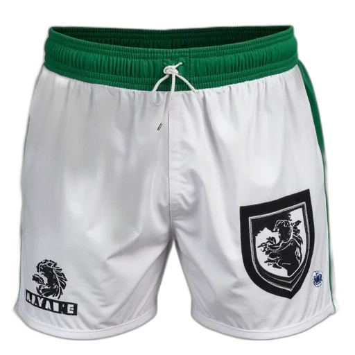 white, green, short, shorts transparent PNG cut-out